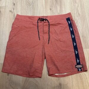 Vineyard Vines Mens Performance Board Shorts Swim Trunks Marlin Red Size 40 9"
